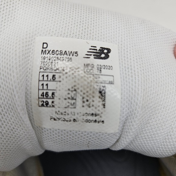 New Balance 608 Mens 11.5 White Leather Training Shoes MX608AW5 Low Top Sneakers main image 8